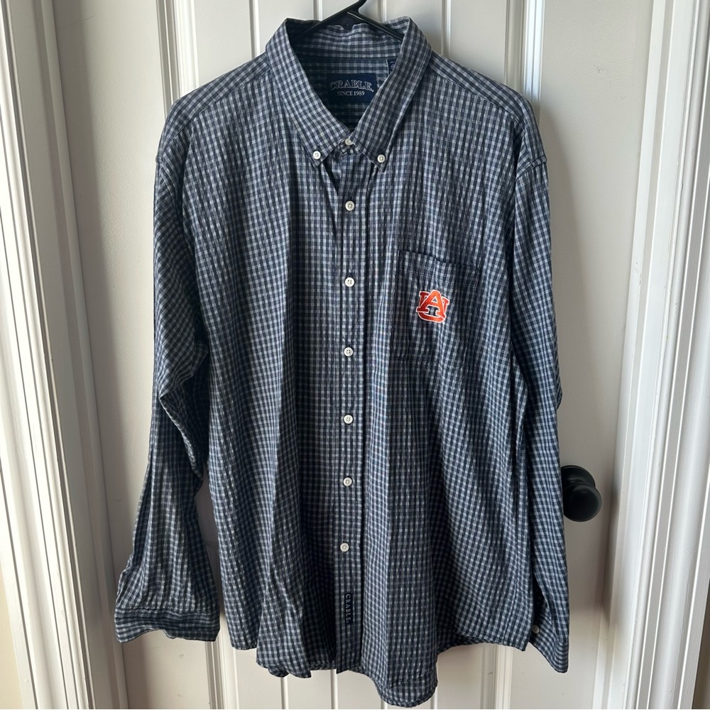 Auburn plaid button up! XXL